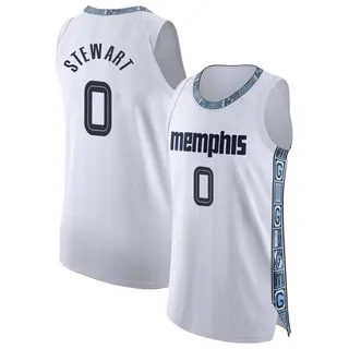 Memphis Grizzlies Youth Isaiah Stewart White Authentic 2025/26 City Edition Jersey